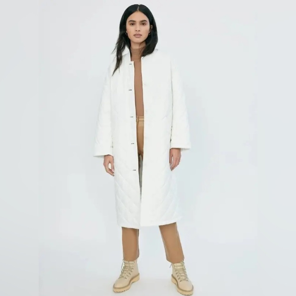 Aritzia Wilfred Pavant Quilted Long Jacket
